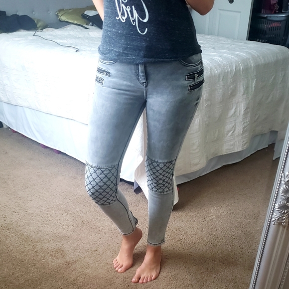 Zara Denim - Zara grey moto jeans 4